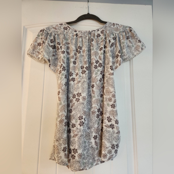 LOFT floral Blouse Size XS - Picture 6 of 6